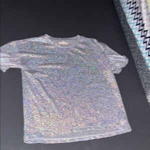 Kids Glittery Silver T-Shirt